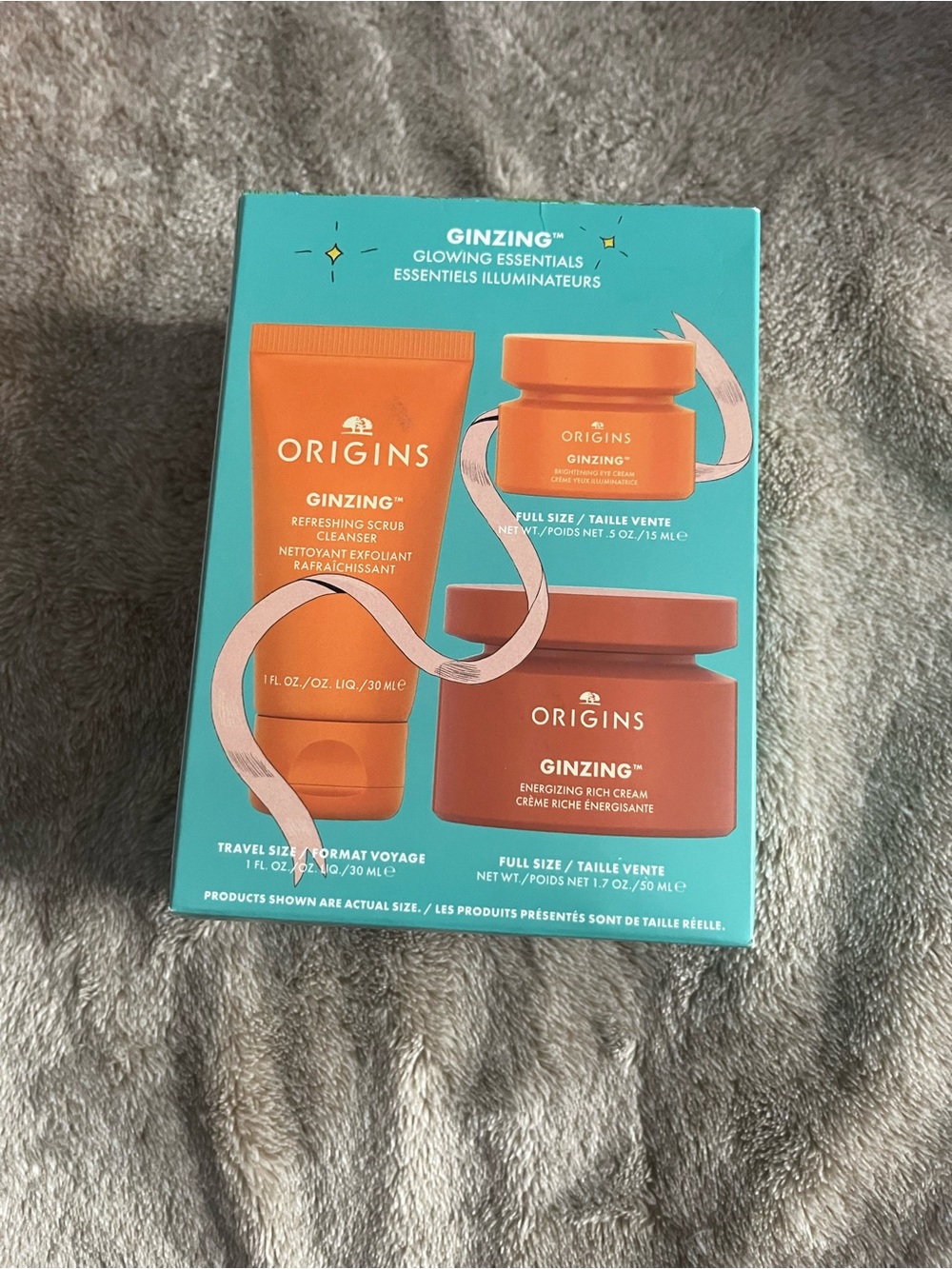 Origins Ginzing Kids Bath & Skin Trio - Orange & Teal Packaging